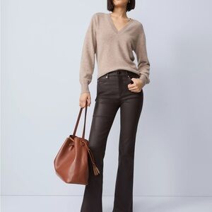 Stylish coated boot cut jean